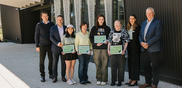 Students receiving scholarships